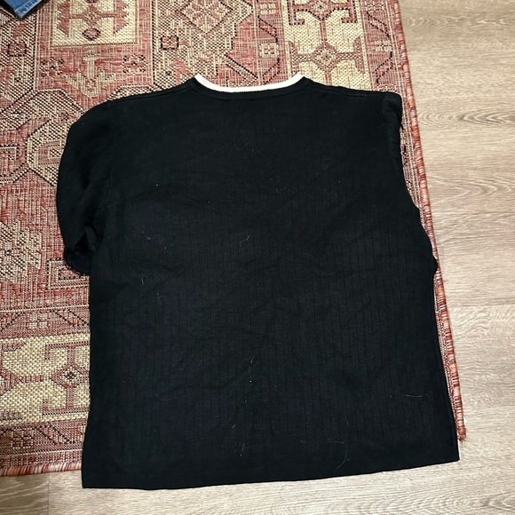 UNIONBAY Vintage Black, Red, & Cream V-Neck Sweater - Picture 4 of 5